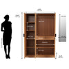 Nilkamal Milford 3 Door Wardrobe With Mirror (Urban Teak)