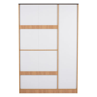 Nilkamal Milford 3 Door Wardrobe With Mirror (Urban Teak)