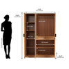 Nilkamal Milford 3 Door Wardrobe  (Urban Teak)