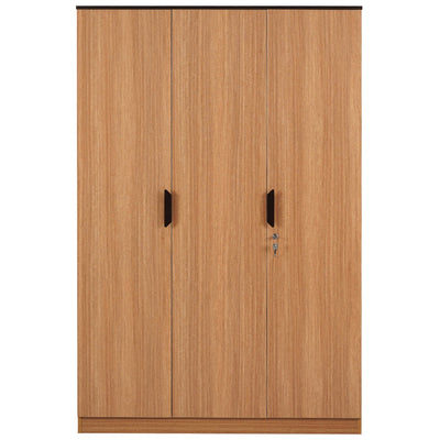 Nilkamal Milford 3 Door Wardrobe  (Urban Teak)
