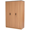 Nilkamal Milford 3 Door Wardrobe  (Urban Teak)