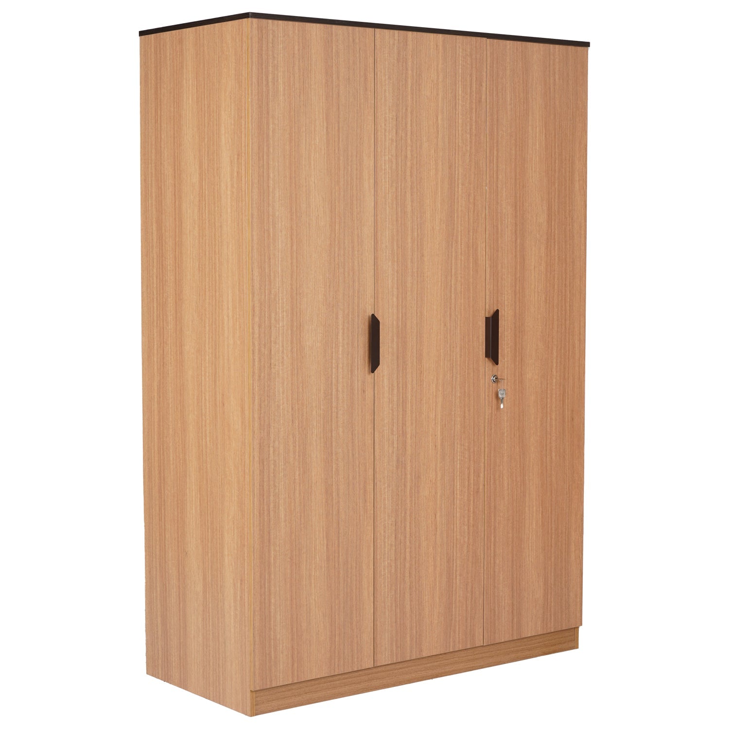 Nilkamal Milford 3 Door Wardrobe  (Urban Teak)