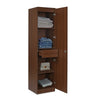 Nilkamal Joyce 1 Door Wardrobe (Classic Walnut) - Open Storage View