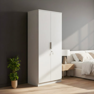 Nilkamal Joyce 2 Door Wardrobe (Frosty White)