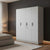 Nilkamal Joyce 4 Door Wardrobe (Frosty White)