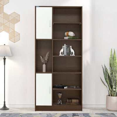 Nilkamal Madden Bookshelf (Legno Oak/Frosty White)