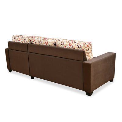 Nilkamal Marigold Velvet Fabric Lounger Sofa (Choco Brown)