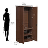 Nilkamal Massif 2 Door Wardrobe with Mirror (Legno Oak)
