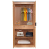 Nilkamal Milford 2 Door Wardrobe With Mirror (Urban Teak)