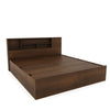 Nilkamal Mozart King Bed With Storage (Walnut) - Slight Side View