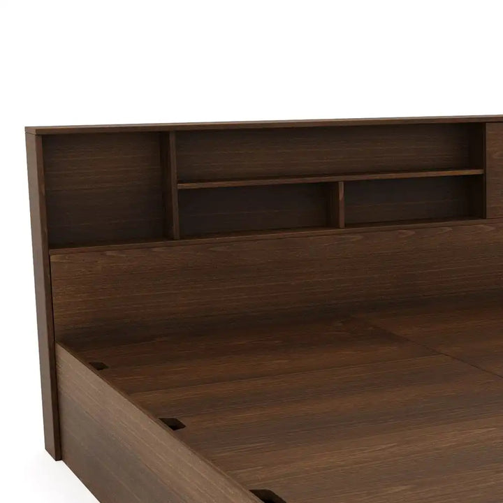 Nilkamal Mozart King Bed With Storage (Walnut)