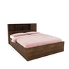 Nilkamal Mozart Queen Bed With Storage (Walnut) - Slight Side View