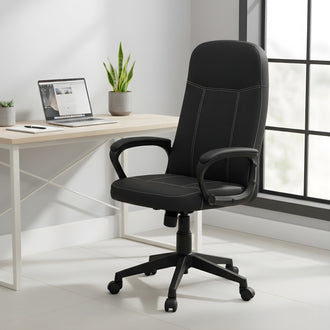 Nilkamal Mayor High Back Office Chair (Black)