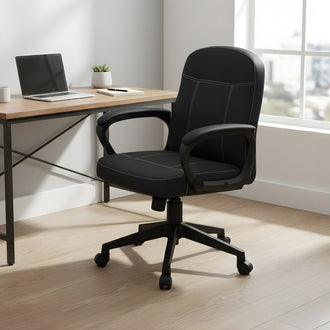 Nilkamal Mayor Low Back Office Chair (Black)