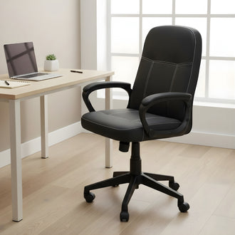 Nilkamal Mayor Mid Back Office Chair (Black)
