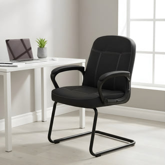 Nilkamal Mayor Visitor Chair (Black)