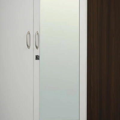 Nilkamal Mozart 4 Door Mirror Wardrobe (Walnut / White)