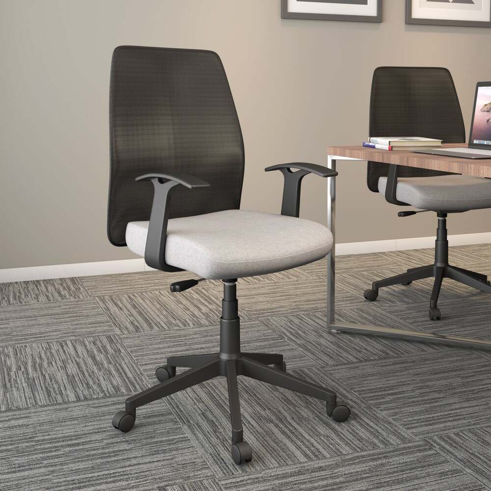 Nilkamal Rhine Mid Back Mesh Office Chair (Grey / Black)