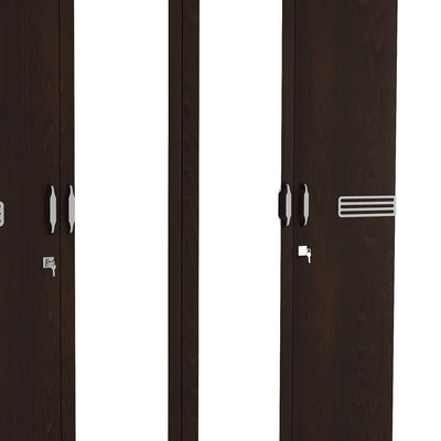 Nilkamal Riva 4 Door Wardrobe with Mirror (New Wenge)