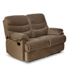 Nilkamal Skelton 2 Seater Manual Recliner (Velvet Brown) - Slight Side View