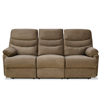 Nilkamal Skelton 3 Seater Manual Recliner (Velvet Brown)