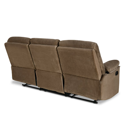Nilkamal Skelton 3 Seater Manual Recliner (Velvet Brown)