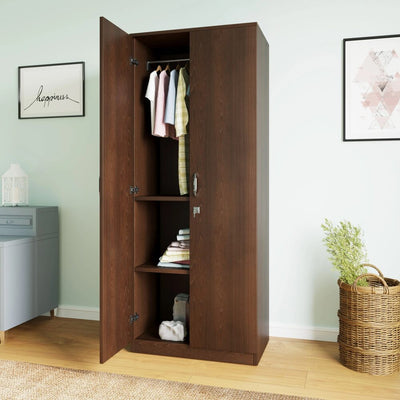Nilkamal Willy 2 Door without Mirror Wardrobe (New Wenge)