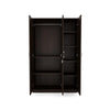 Nilkamal Willy 3 Door Wardrobe with Mirror (New Wenge) - Front View With Open Storage