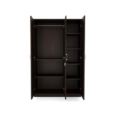 Nilkamal Willy 3 Door Wardrobe with Mirror (New Wenge)