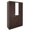 Nilkamal Willy 3 Door Wardrobe with Mirror (New Wenge) - Slight Side View