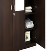 Nilkamal Willy 3 Door Wardrobe with Mirror (New Wenge) - Close Up View