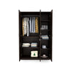 Nilkamal Willy 3 Door Wardrobe without Mirror (New Wenge) - Open View With Compartment