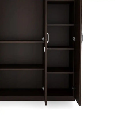 Nilkamal Willy 3 Door Wardrobe without Mirror (New Wenge)