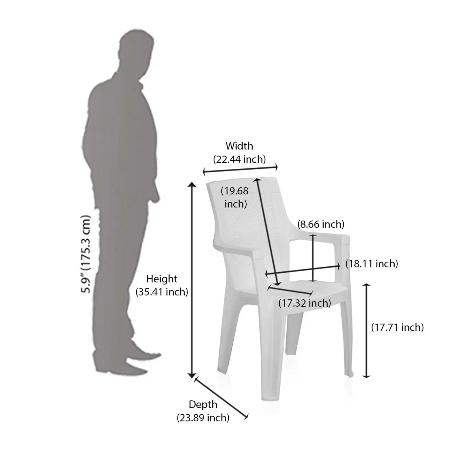 Nilkamal Mystique Plastic Arm Chair