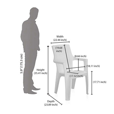 Nilkamal Mystique Plastic Arm Chair