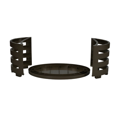 Nilkamal Arena Chairs and Mystique Glass Top Coffee Table Plastic Outdoor Set (Luxury Beige/Light Beige & Season Rust Brown)