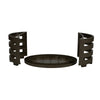 Nilkamal Arena Chairs and Mystique Glass Top Coffee Table Plastic Outdoor Set (Luxury Beige & Season Rust Brown)