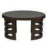 Nilkamal Captain Chairs and Mystique Glass Top Coffee Table Plastic Outdoor Set (Season Rust Brown)