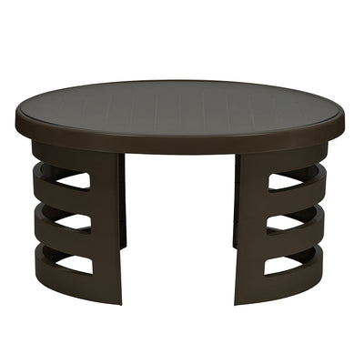 Nilkamal Crystal Chairs and Mystique Glass Top Coffee Table Plastic Outdoor Set (Weather Brown & Season Rust Brown)