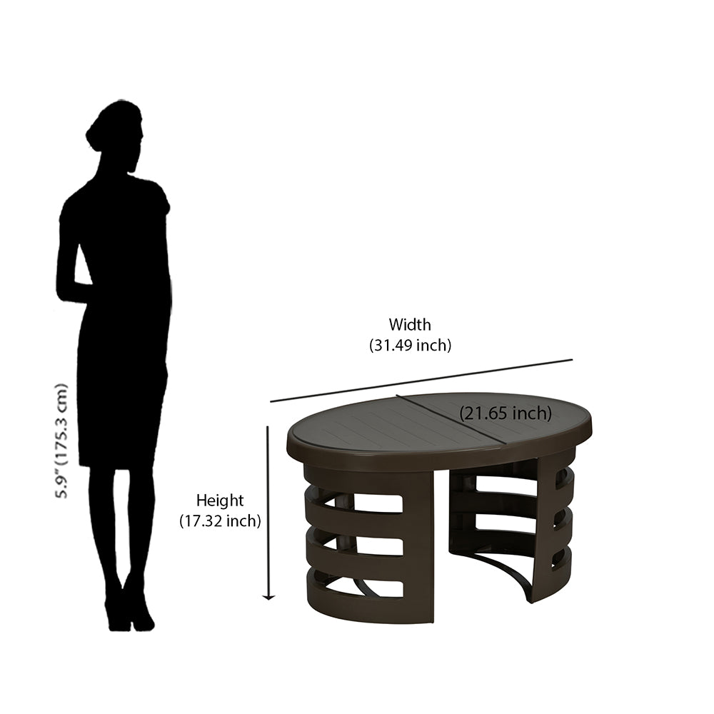 Nilkamal Mystique Center Table with Glass Top