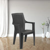 Nilkamal Mystique Plastic Arm Chair (Charcoal Grey) - Main View