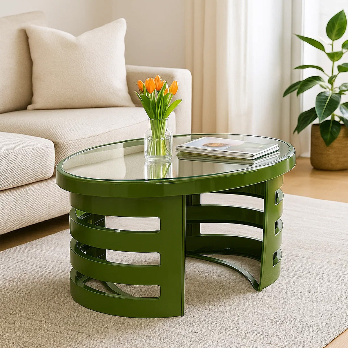 Nilkamal Mystique Center Table with Glass Top