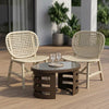 Nilkamal Arena Chairs and Mystique Glass Top Coffee Table Plastic Outdoor Set (Luxury Beige & Season Rust Brown)