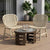 Nilkamal Arena Chairs and Mystique Glass Top Coffee Table Plastic Outdoor Set (Luxury Beige & Season Rust Brown)