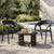 Nilkamal Club Chairs and Mystique Glass Top Coffee Table Plastic Outdoor Set (Charcoal Grey & Season Rust Brown)