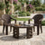 Nilkamal Exotica Chairs and Mystique Glass Top Coffee Table Plastic Outdoor Set (Season Rust Brown)