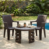 Nilkamal Mystique Plastic Outdoor Set with 2 Chairs and 1 Table (Season Rust Brown)