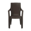 Nilkamal Mystique Chairs and Glass Top Coffee Table Plastic Outdoor Set (2 Seater, Season Rust Brown & Weather Brown)