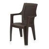 Nilkamal Mystique Plastic Outdoor Set with 2 Chairs and 1 Table (Season Rust Brown)