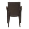 Nilkamal Mystique Chairs and Glass Top Coffee Table Plastic Outdoor Set (4 Seater, Season Rust Brown & Weather Brown)